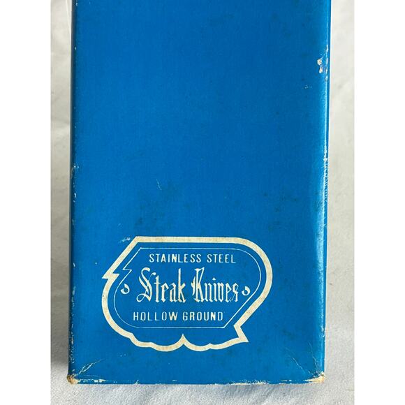 Hollow Ground Stainless Steel Steak Knives Set of 4 Promotional Bank of McLouth - Picture 9 of 9